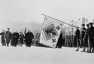 Riga Prints: Latvian Military Being Reviewed
