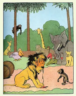 Funny Prints: Laughing at the Wet Lion
