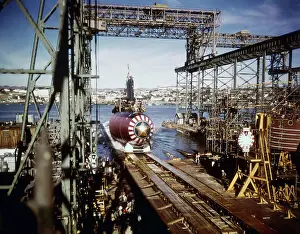 Launching of USS Scamp