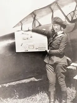 Laura Bromwell Holds Flight Poster