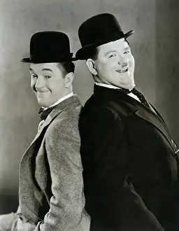Prints of (Original Caption). Laurel and Hardy in Sons of the Desert'. Movie still, 1934. BPA2 #3562 Timeless Comedy Icons: Classic Moments from the Legendary Duo: Laurel and Hardy