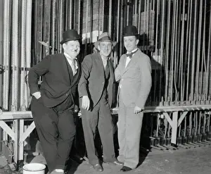 Prints of Laurel and Hardy with Jimmy Durante 1932 Timeless Comedy Icons: Classic Moments from the Legendary Duo: Laurel and Hardy with Jimmy Durante 1932