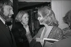 Lauren Bacall Chucking Ingrid Bergman Under the Chin