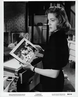 Lac0018 Prints: Lauren Bacall In COBWEB