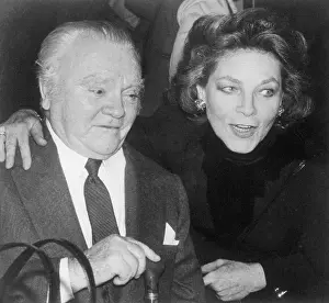 Lauren Bacall Embracing Jimmy Cagney