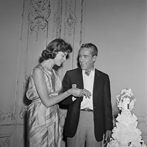 Lauren Bacall Holding Jason Robards Hand