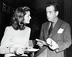 Script Prints: Lauren Bacall and Humphrey Bogart Reading Scripts