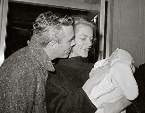Newborn Prints: Lauren Bacall and Jason Robards Adoring Son Sam