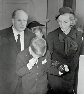 Widow Prints: Lauren Bacall and Son Leaving Humphrey Bogart's Memorial