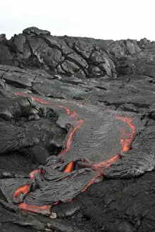 Natural Prints: Lava flow, Kilauea volcano, Big Island, Hawaii, USA