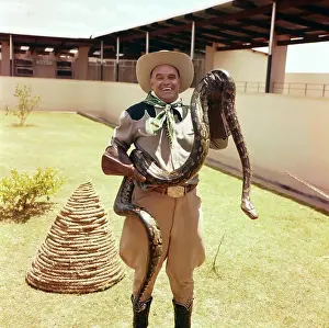 Salisbury Prints: Lawrence Hautz Holding a Snake