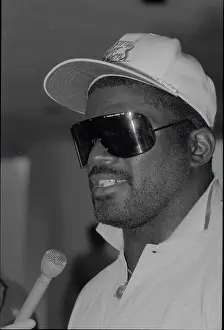 Lawrence Taylor Wearing Cap and Sunglasses