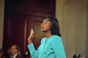 Lawyer Anita Hill Before Testifying at Senate Judiciary Hearing