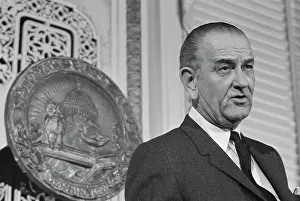 Huty25542 Prints: LBJ At The National Press Club, 1969