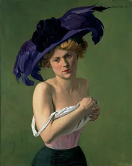 Fauvism Prints: Le chapeau violet, 1907