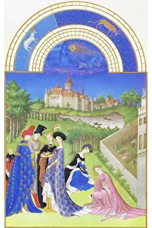The Pierce Archive Prints: Le Tres riches heures du Duc de Berry - April