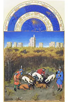 The Pierce Archive Prints: Le Tres riches heures du Duc de Berry - December