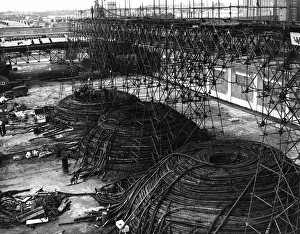 Prints of 9th April 1947: The lead from Pluto (Pipe Line UnderThe Ocean) which provided fuel and oil for the Allied invasion forces is being salvaged to provide thousands of tons of lead for industry Timeless Treasures: Iconic Black and White Prints from the Fox Photo Library: Lead From Pluto