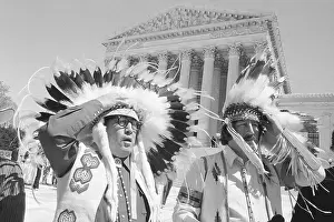 Crow Prints: Leaders of Crow Tribe at Press Conference