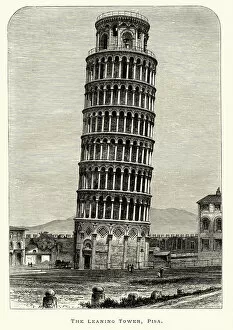Place Of Interest Gallery: Leaning Tower of Pisa, 1872