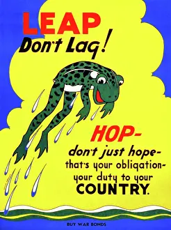 Leap Prints: Leap Don't Lag. Buy War Bonds