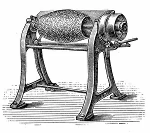 Images Dated 29th December 2015: Leather industry, burnishing machine