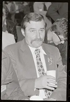 Lech Walesa Making Speech