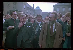 Lech Walesa Smoking Cigarette