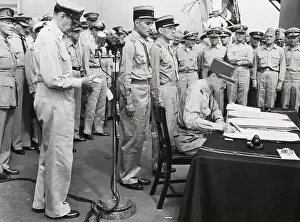 Witness Prints: LeClerc Signing Treaty on Battleship