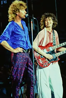 Led Zeppelin Perform during Live Aid Concert 1985