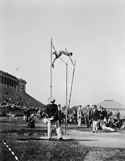 Cambridge Prints: Lee Barnes in Pole Vaulting Action