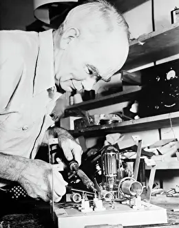 Laboratory Prints: Lee De Forest at Work in His Laboratory