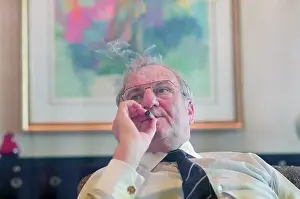 Interview Prints: Lee Iacocca Smoking a Cigar