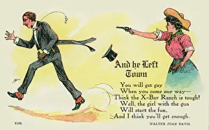 Poem Prints: And He Left Town