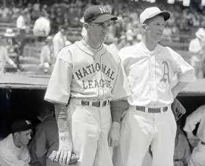 Lefty Grove Standing W/Carl Hubbell