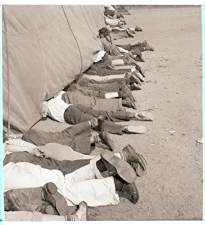 Stomach Prints: Legs Protruding from Circus Tent