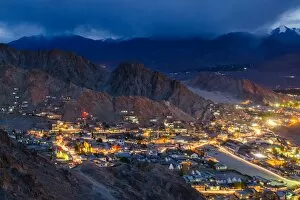 Images Dated 24th August 2014: Leh village in twilight time