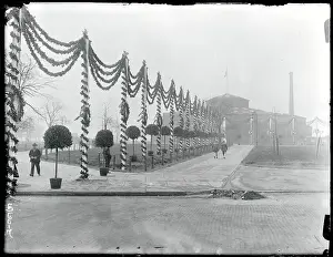 Festivity Prints: Lei Draped Poles in Battery Park
