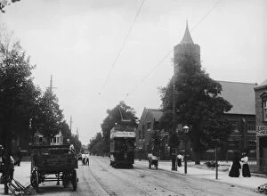 Horse-drawn Trams (Horsecars) Collection: Leicester Street