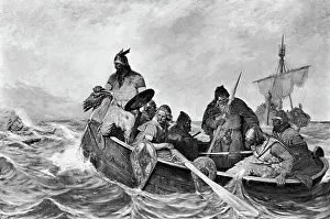 Viking Prints: Leif Ericson Off The Coast Of Vineland