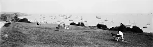 Prints of 1909: A view over the Thames Estuary from the Leigh cliffs, where part of the combined fleets will lie. (Photo by Alfred Hind Robinson/A H Robinson/Getty Images) Alfred Hind Robinson (1864-1950) Prints: Leigh Cliffs