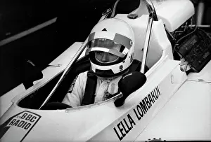 Prints of Lella Lombardi (1941-1992) in her March Formula 1 on the starting grid before racing at Brands Hatch March 27, 1975. (Photo by Ben Martin/Getty Images) Legends of the Track: Lella Lombardi Brands Hatch