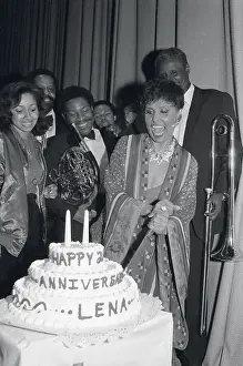 Lena Horne Cutting Celebratory Cake