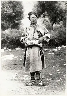 Full Lenght Photo Of A Chinese Villager