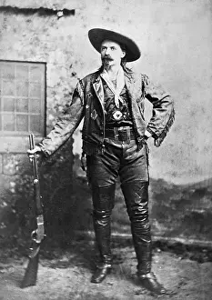 Killing Prints: Full Length Pic; Bill Cody Holding Rifle