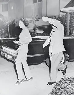 Fiancee Prints: Lenore Lemmon Leaving Home of George Reeves