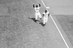 Leo Durocher Cheering Willie May's Home Run