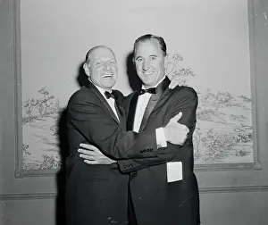 Leo Durocher Embracing Al Lopez at Baseball Function