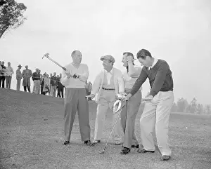 Leo Durocher Playing Golf with Colleagues