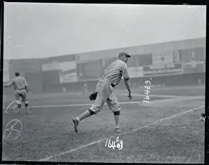 Pitcher Prints: Leon Ames in Baseball Action